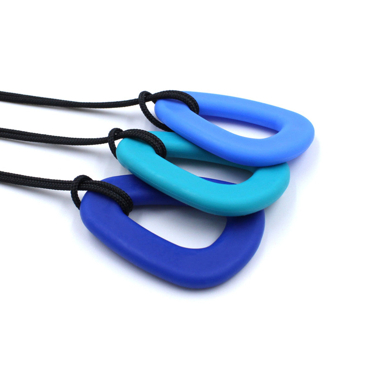 the royal blue, dark blue and teal Ark Loop Chew pictured on a white background