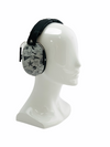 Banz Kids Earmuffs - Graffiti displayed on manakin head with white background