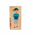 Discoveroo Body Layer Puzzle  - Boy showing little boy wearing a blue outfit and a baseball cap 