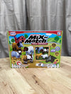 the original Magnetic Mix or Match - Farm Animals box on wooden table with grew background