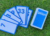 the cards from the Junior Learning What&#39;s My Number? on green grass