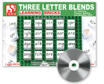 Coko Bricks Three Letter Blends packaging box with CD