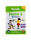 Phase 4 Workbook - Blends with green boarder showing girl and boy holding up letters